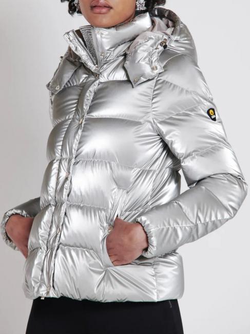 AFRA Piumino con cappuccio removibile silver pearl/silver grey - Piumini Donna