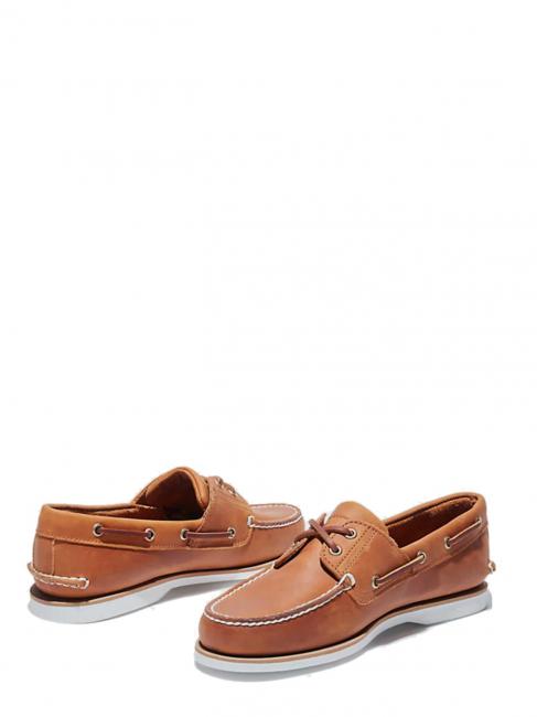 Classic Boat 2 Eye Scarpe da Barca in pelle apricot buff - Scarpe Uomo