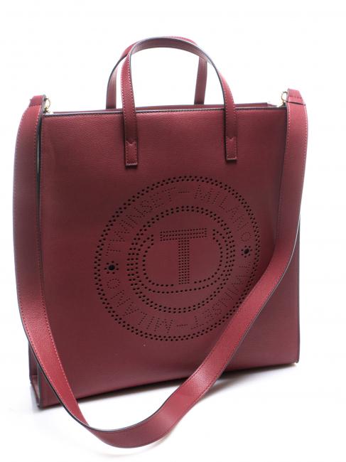 LOGO FORELLATO Shopper verticale con tracolla lampone scuro - Borse Donna