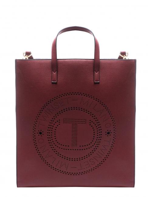 LOGO FORELLATO Shopper verticale con tracolla lampone scuro - Borse Donna