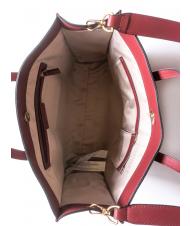 TWINSET LOGO FORELLATO Shopper verticale con tracolla lampone scuro - Borse Donna - 5