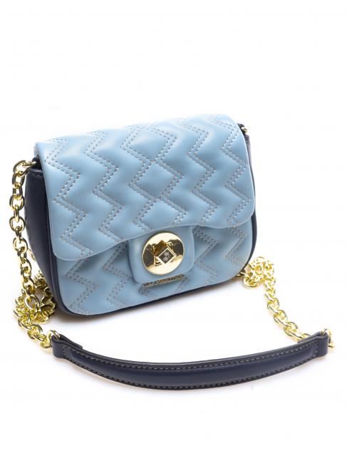BRIANA Mini bag trapuntata a tracolla azzurro - Borse Donna