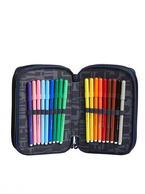 Astuccio 3 zip Kit con tutto per la scuola! gridshadesblue - Astucci e Accessori