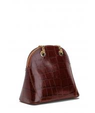 TOSCA BLU TIC-TAC MIni bag a tracolla in pelle stampa cocco rossoscuro - Borse Donna - 2