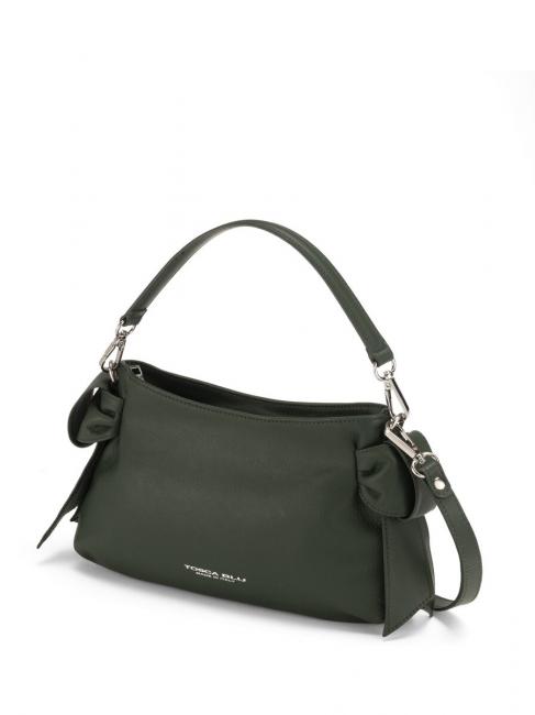 SOTTOBOSCO Borsa piccola in pelle con tracolla verde - Borse Donna