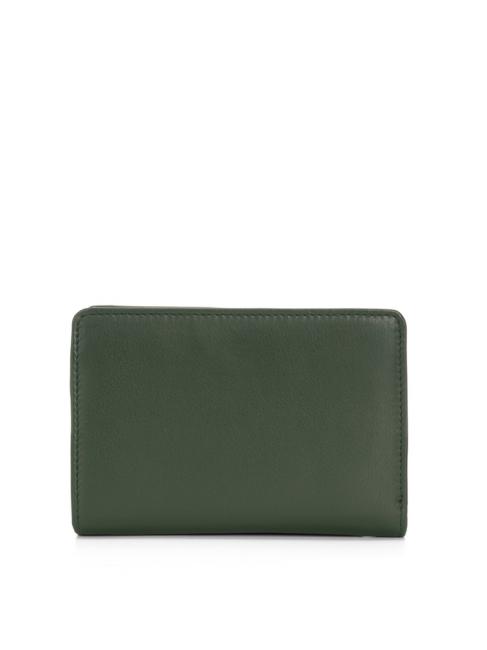 BASIC Portafoglio medio in pelle verde - Portafogli Donna