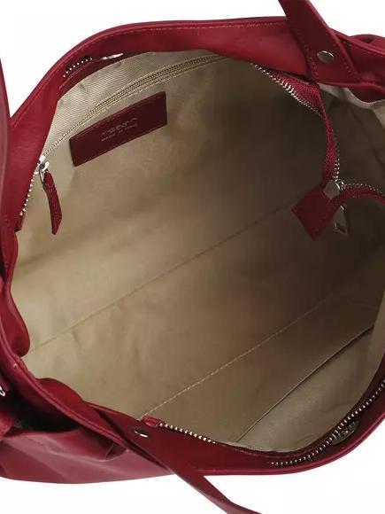 SOTTOBOSCO Borsa spalla in pelle con tracolla rossoscuro - Borse Donna