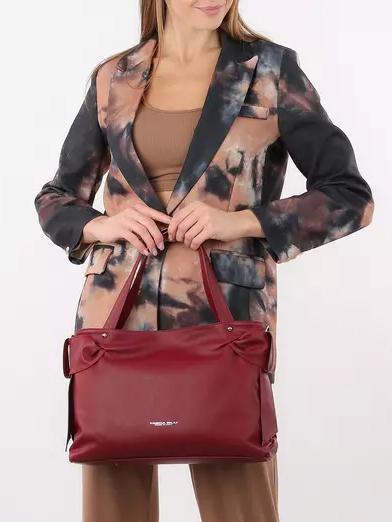 SOTTOBOSCO Borsa spalla in pelle con tracolla rossoscuro - Borse Donna