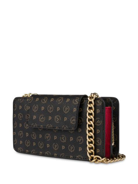 HERITAGE CLASSIC Clutch con tracollina nero lacca - Borse Donna