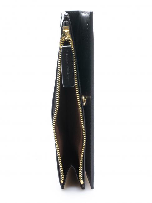 MATILDE Portafoglio grande in pelle Nero Oro - Portafogli Donna