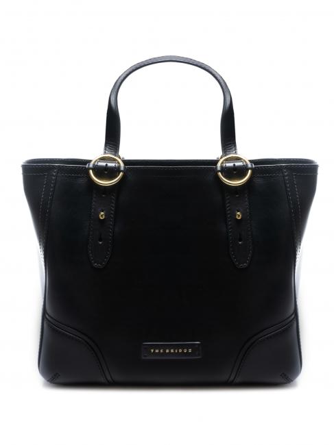 MATILDE Shopping bag in pelle Nero Oro - Borse Donna
