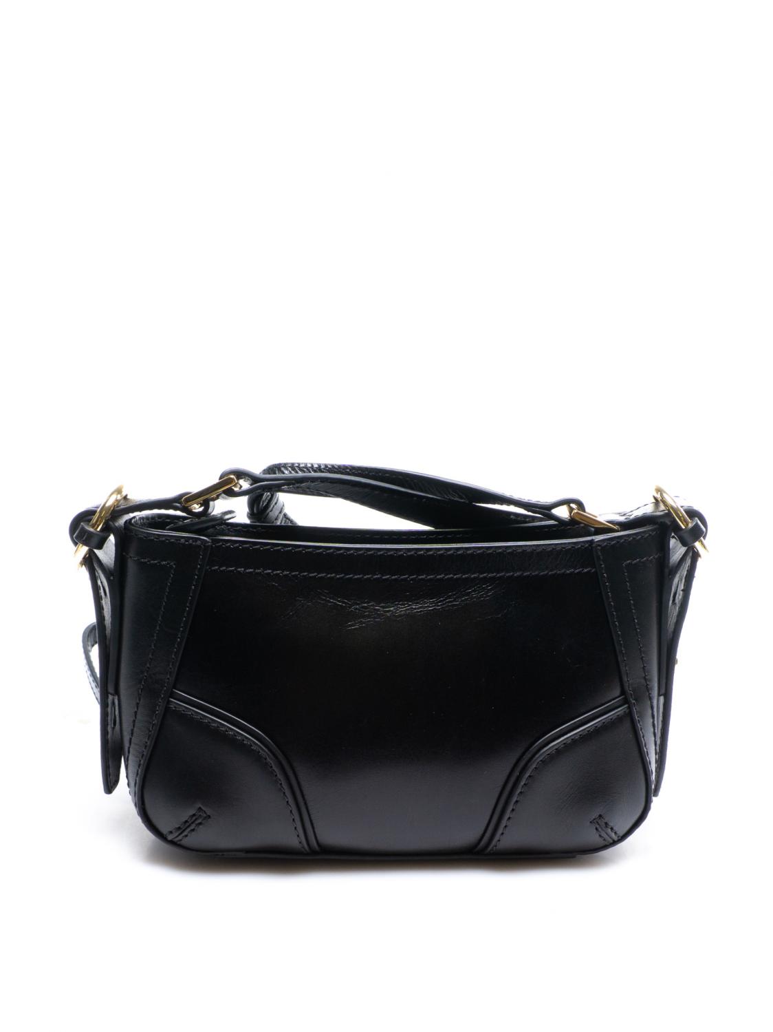 The Bridge Matilde Mini Bag A Tracolla In Pelle Nero Oro