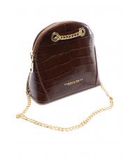 TOSCA BLU TIC-TAC MIni bag a tracolla in pelle stampa cocco MARRONE - Borse Donna - 2