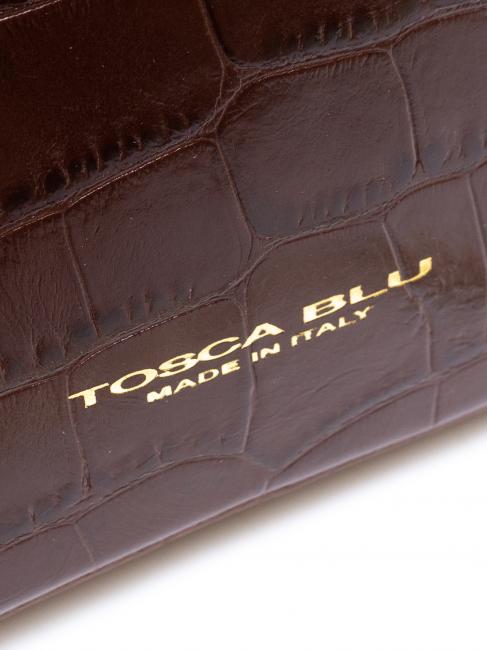 TIC-TAC MIni bag a tracolla in pelle stampa cocco MARRONE - Borse Donna