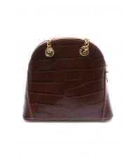 TOSCA BLU TIC-TAC MIni bag a tracolla in pelle stampa cocco MARRONE - Borse Donna - 4
