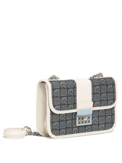 MONOGRAM Mini bag a tracolla in tessuto jacquard avio - Borse Donna