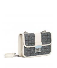 BRACCIALINI MONOGRAM Mini bag a tracolla in tessuto jacquard avio - Borse Donna - 2