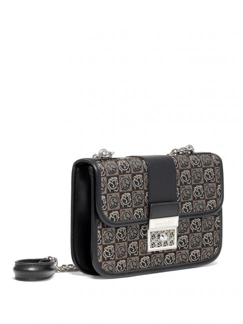 MONOGRAM Mini bag a tracolla in tessuto jacquard NERO/MULTI - Borse Donna