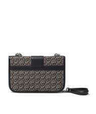 BRACCIALINI MONOGRAM Mini bag a tracolla in tessuto jacquard NERO/MULTI - Borse Donna - 3