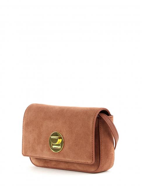 BORSA MINI Mini Bag a tracolla, in pelle suede cinnam - Borse Donna