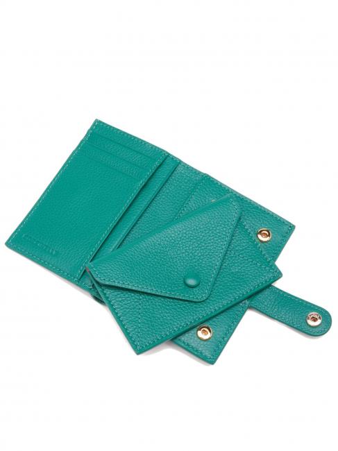 EASY POCKET Portafoglio pelle martellata grass green - Portafogli Donna