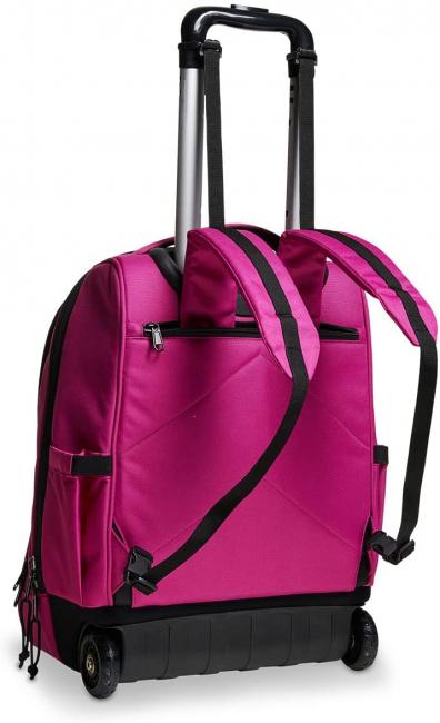 NEW WAY NEW BUMP Plain Zaino Trolley 2 in 1 festival fuchsia - Zaini con carrello