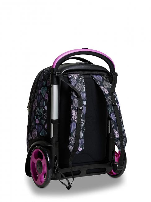 7.1 TYRE Patchyheart Girl Zaino Trolley Sganciabile Nero - Zaini con carrello