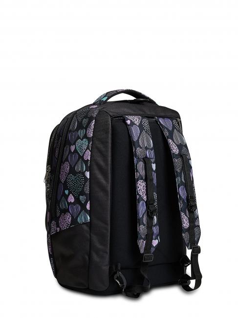 7.1 TYRE Patchyheart Girl Zaino Trolley Sganciabile Nero - Zaini con carrello