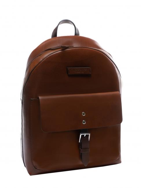 LORENZO Zaino in pelle porta PC 14" Marrone/Palladio           - Zaini da lavoro porta PC