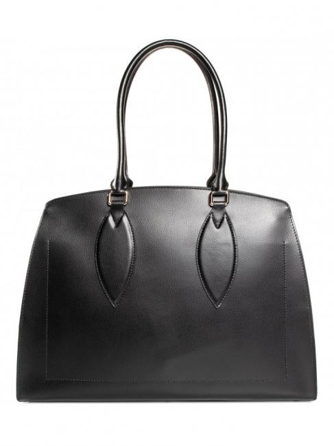 DORIS L Borsa tote in vitello avion soft double Nero - Borse Donna