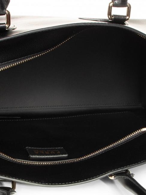 DORIS L Borsa tote in vitello avion soft double Nero - Borse Donna