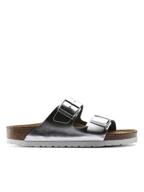ARIZONA Sandalo ciabatta in pelle metallic silver - Scarpe Donna