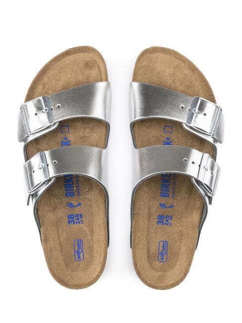 ARIZONA Sandalo ciabatta in pelle metallic silver - Scarpe Donna