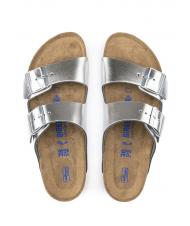 BIRKENSTOCK ARIZONA Sandalo ciabatta in pelle metallic silver - Scarpe Donna - 3