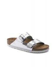 BIRKENSTOCK ARIZONA Sandalo ciabatta in pelle metallic silver - Scarpe Donna - 4
