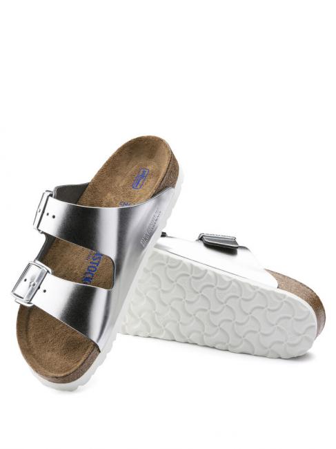 ARIZONA Sandalo ciabatta in pelle metallic silver - Scarpe Donna