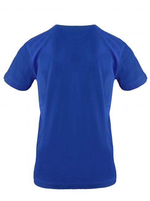 LOGO T-shirt in cotone bluette - T-shirt Uomo