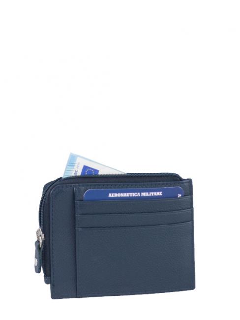 FIGHTER Portafoglio piatto in pelle blue - Portafogli Uomo