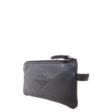 AERONAUTICA MILITARE FLAG Astuccio Portachiavi con zip, in pelle Nero - Portachiavi - 3