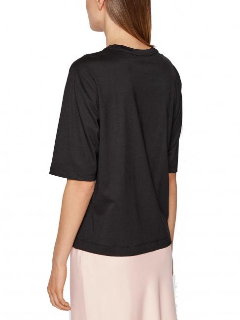 MESH LOGO T-shirt relaxed fit Ck Black - T-shirt e Top Donna