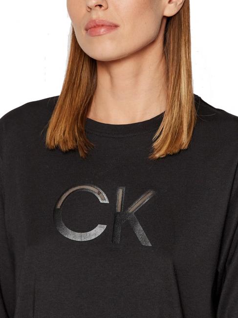 MESH LOGO T-shirt relaxed fit Ck Black - T-shirt e Top Donna