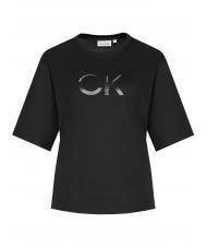 CALVIN KLEIN MESH LOGO T-shirt relaxed fit Ck Black - T-shirt e Top Donna - 4