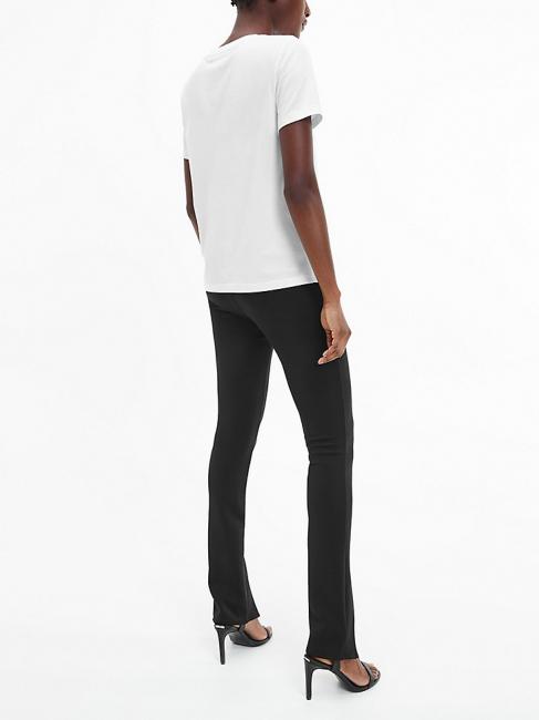 MICRO LOGO T-shirt in cotone, regular fit Bright White - T-shirt e Top Donna