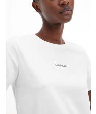CALVIN KLEIN MICRO LOGO T-shirt in cotone, regular fit Bright White - T-shirt e Top Donna - 3