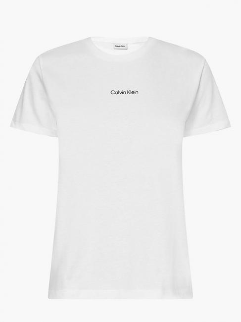 MICRO LOGO T-shirt in cotone, regular fit Bright White - T-shirt e Top Donna