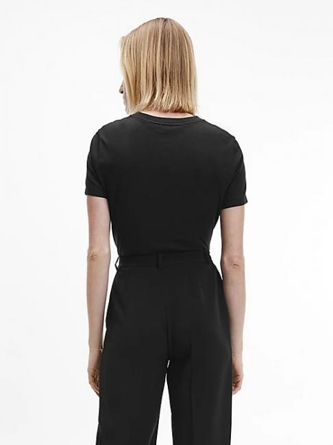MICRO LOGO T-shirt in cotone, regular fit Ck Black - T-shirt e Top Donna