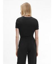 CALVIN KLEIN MICRO LOGO T-shirt in cotone, regular fit Ck Black - T-shirt e Top Donna - 2