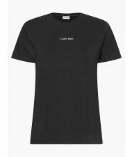 CALVIN KLEIN MICRO LOGO T-shirt in cotone, regular fit Ck Black - T-shirt e Top Donna - 5