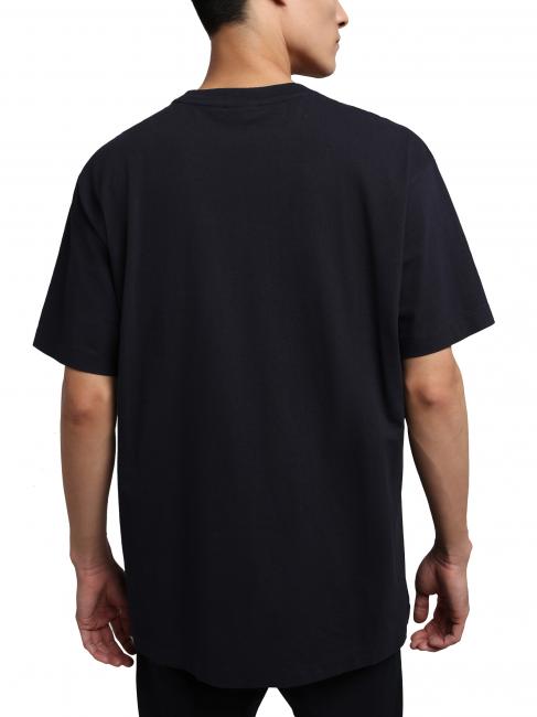 S-BOX SS T-shirt in cotone box logo blu marine - T-shirt Uomo