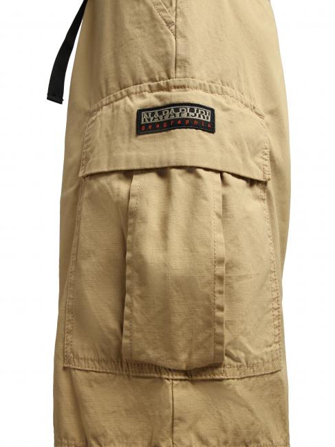 N-DRU Bermuda cargo con cintura sand prairie - Pantaloni Uomo